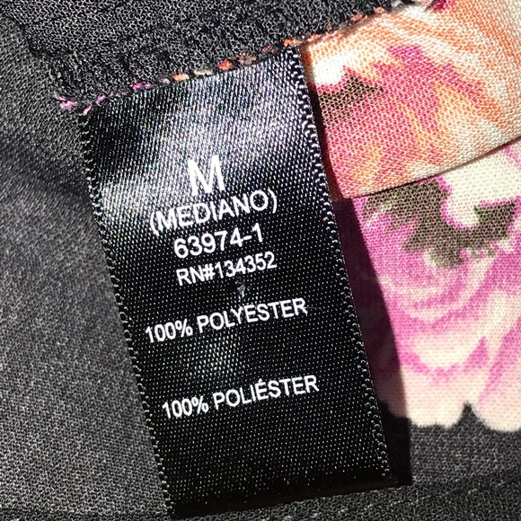 Black Floral Lingerie Shorts, Size M - Picture 5 of 8